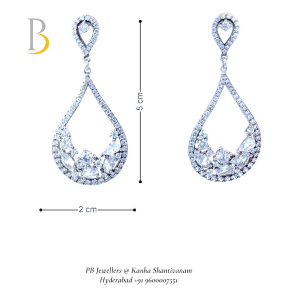 Elegant Swiss zirconia Teardrop Earrings