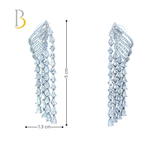 Elegant Silver Swiss Zirconium Earrings