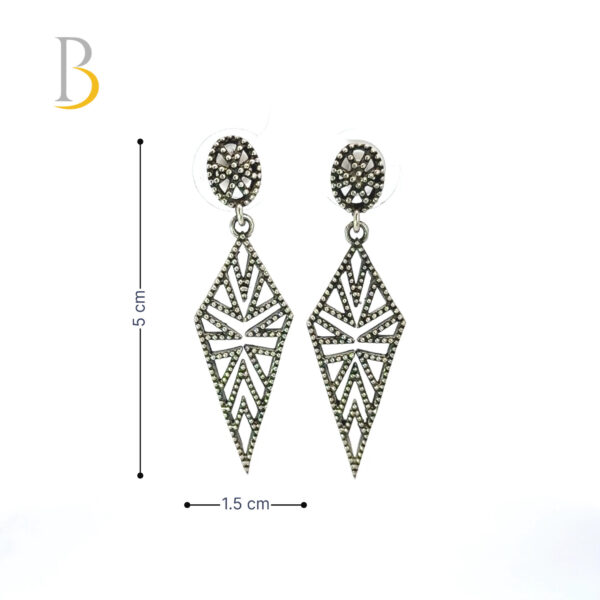 Elegant Geometric Silver Earrings