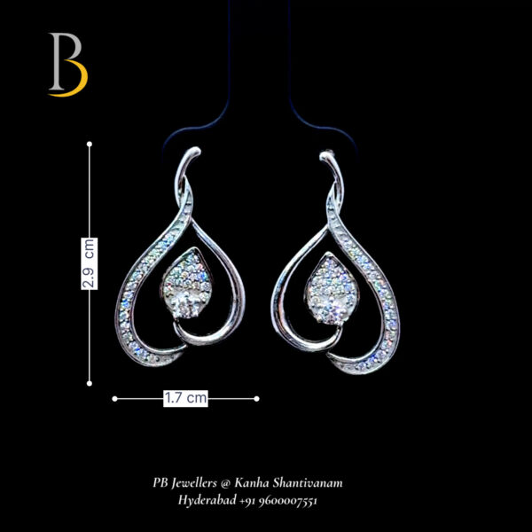 Elegant Silver Earrings with Sparkling