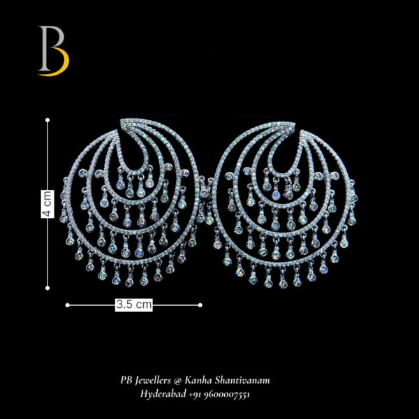 Elegant Silver Earrings with Dazzling Drops
