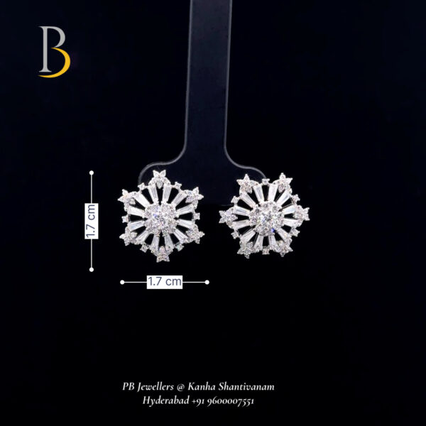 Elegant Swarovski Silver Starburst Earrings