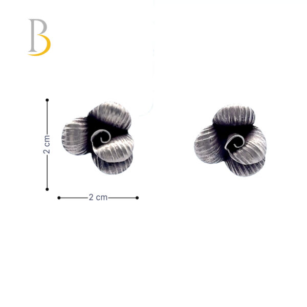 Elegant Floral Silver Earrings