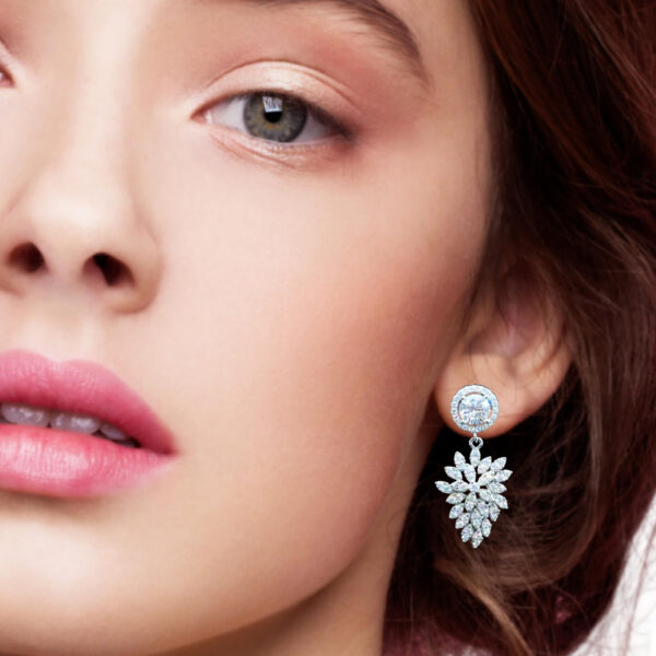 Elegant Floral Swarovski Earrings