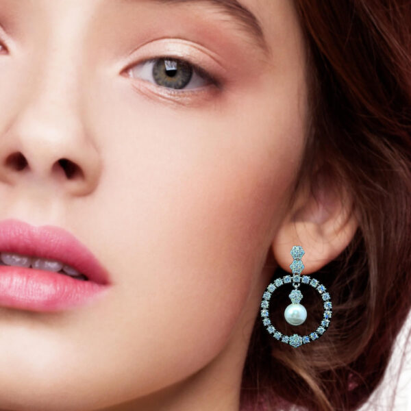 Elegant Pearl and Silver Earrings