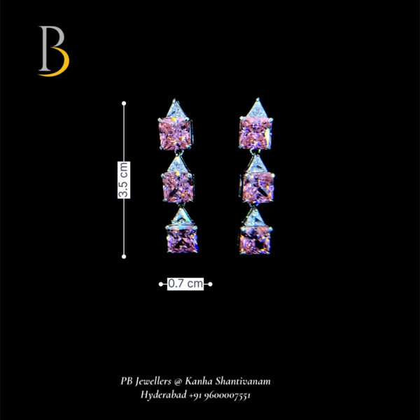 Elegant Pink Swarovski Earrings