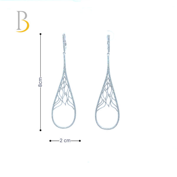 Elegant Swiss zirconia Silver Earrings