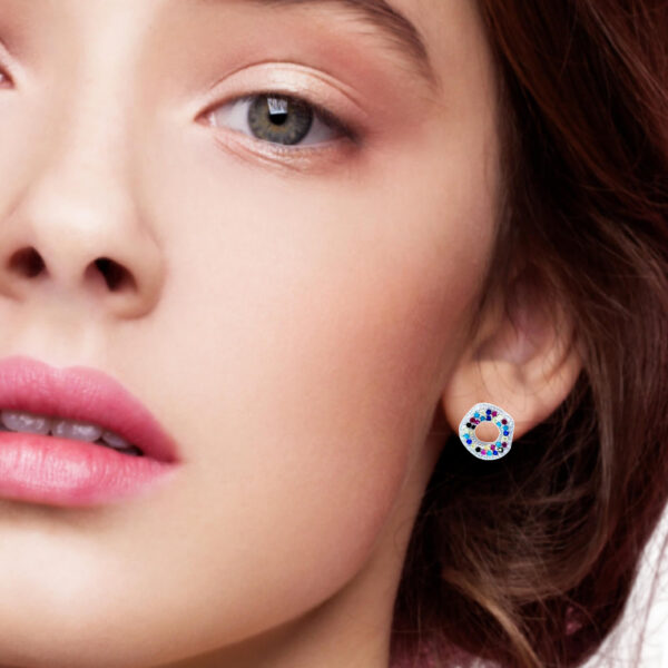 Colorful Geometric Stud Earrings