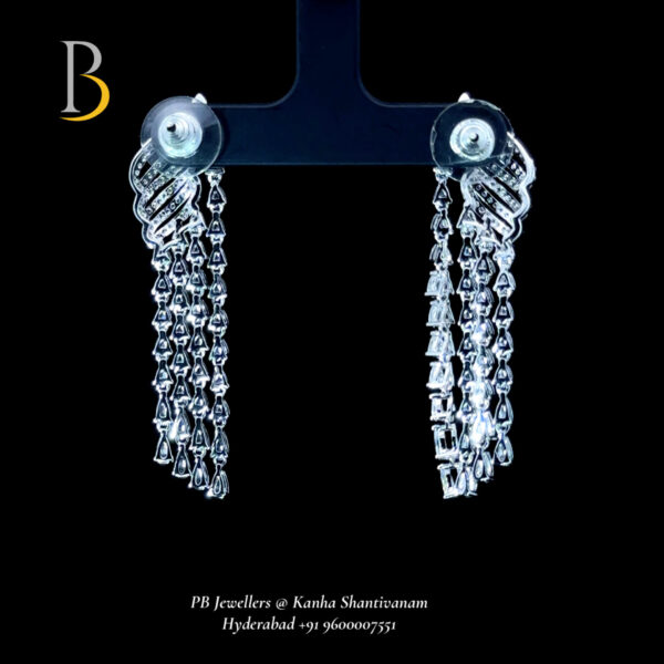 Elegant Silver Swiss Zirconium Earrings