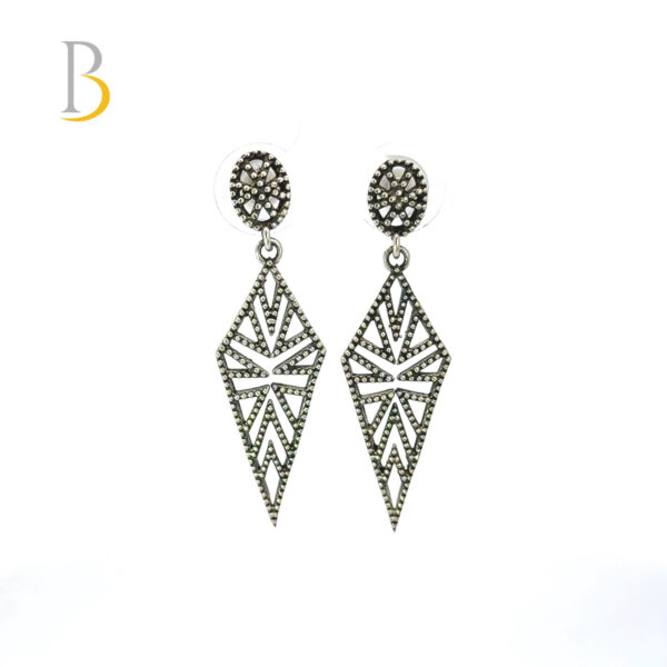 Elegant Geometric Silver Earrings
