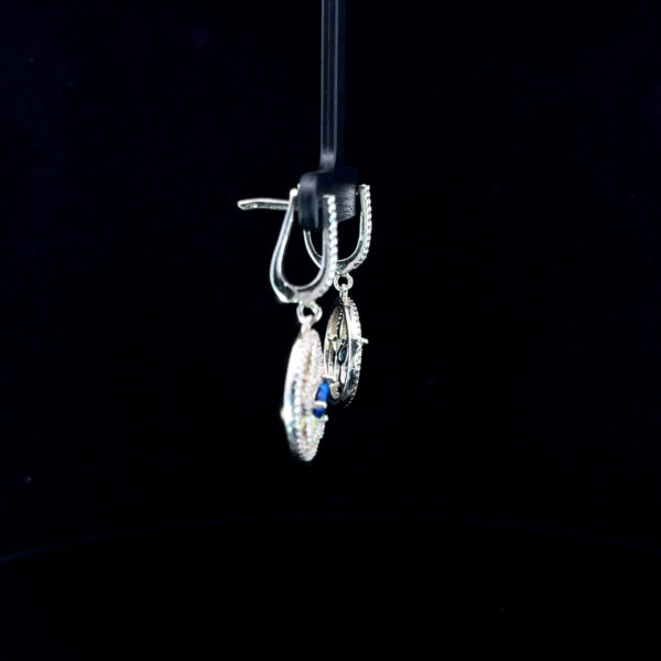 Elegant blue Sapphire Star Earrings
