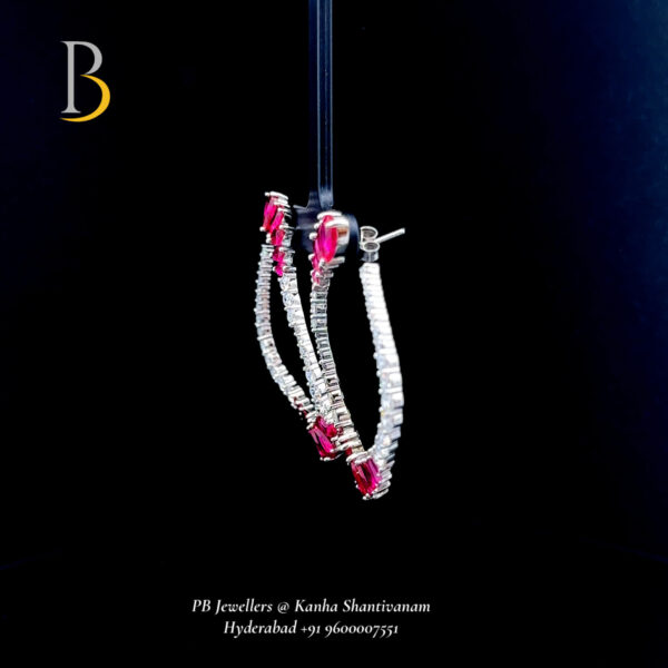 Elegant Ruby and Diamond Earrings