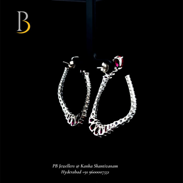 Elegant Ruby and Diamond Earrings