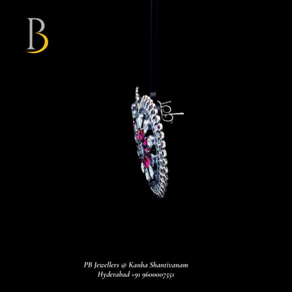 Elegant Floral Ruby Earrings