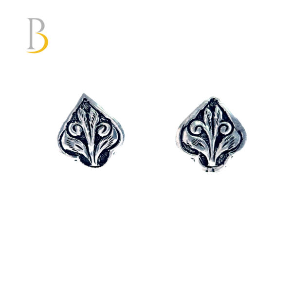 Elegant Silver Floral Earrings