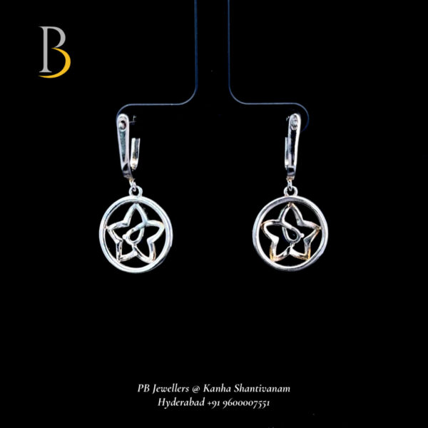 Elegant blue Sapphire Star Earrings