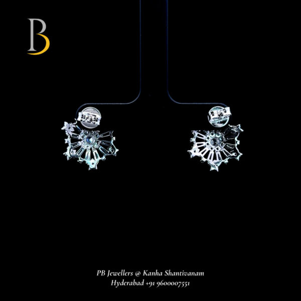 Elegant Swarovski Silver Starburst Earrings