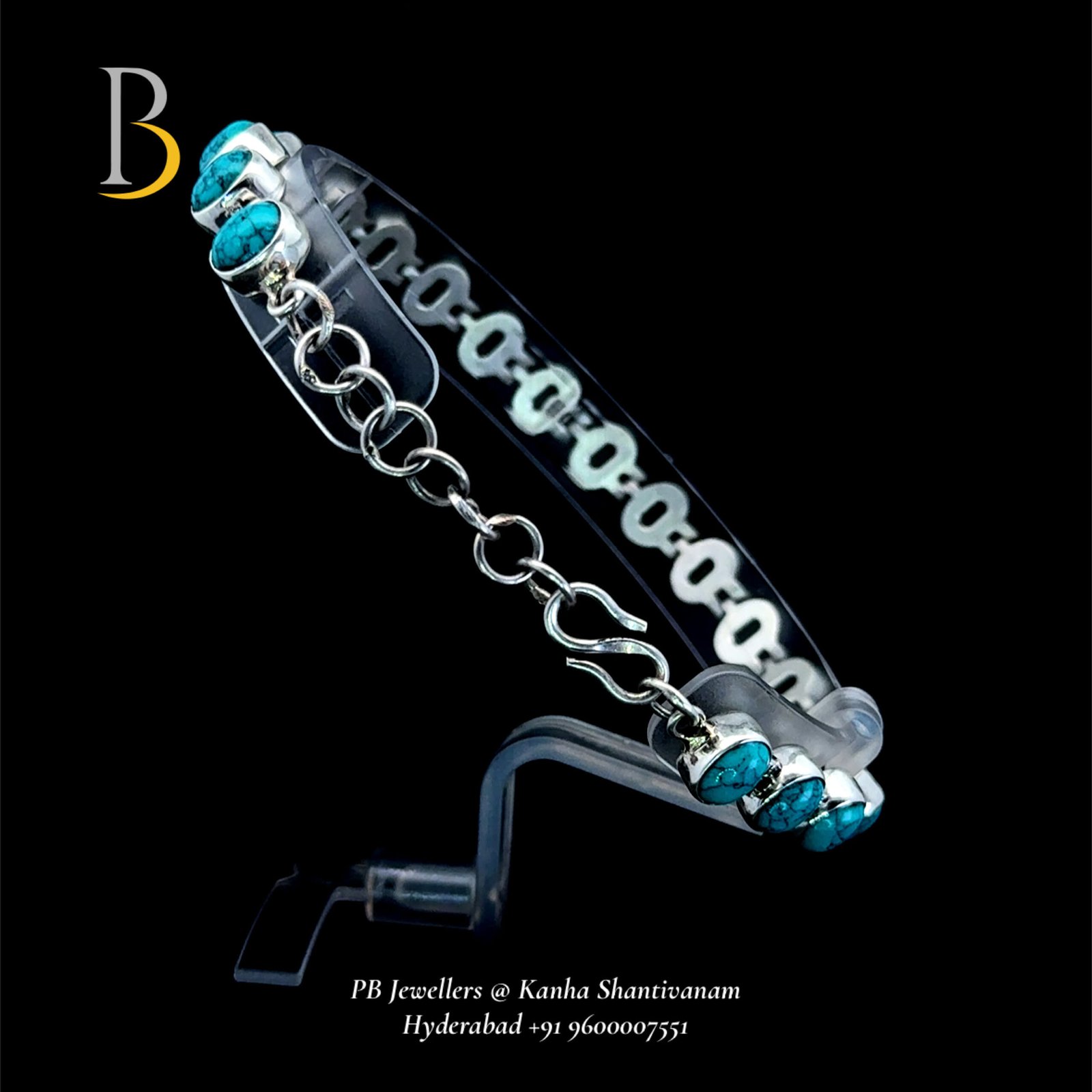 92.5 Silver Turquoise Bracelet π