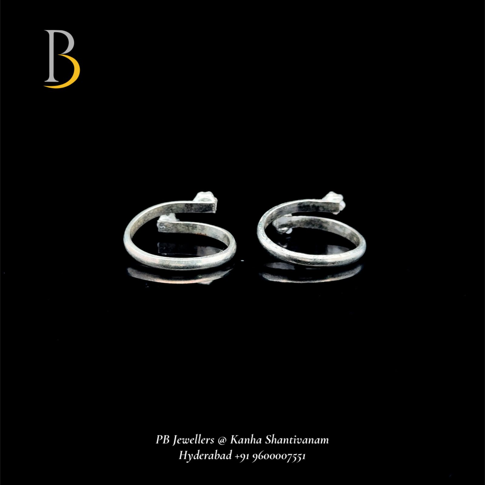 92.5 Silver Floral Adjustable Toe Ring