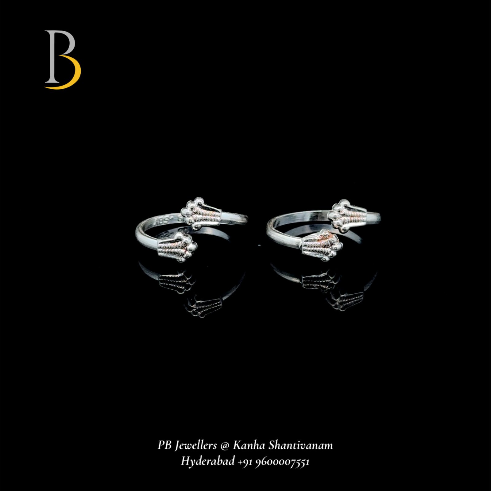 92.5 Silver Adjustable Toe Ring