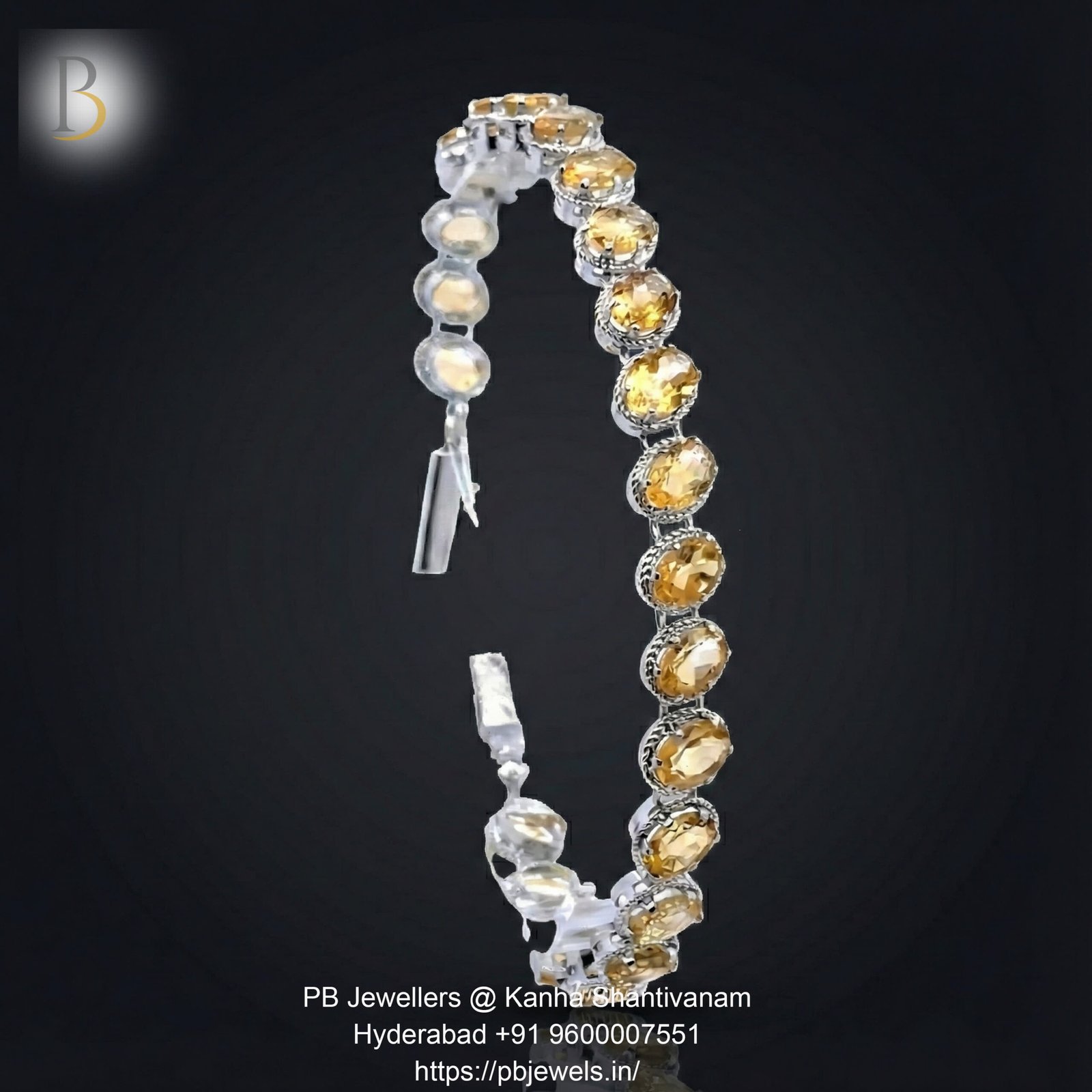 92.5 Silver Citrine Classic Bracelet✨