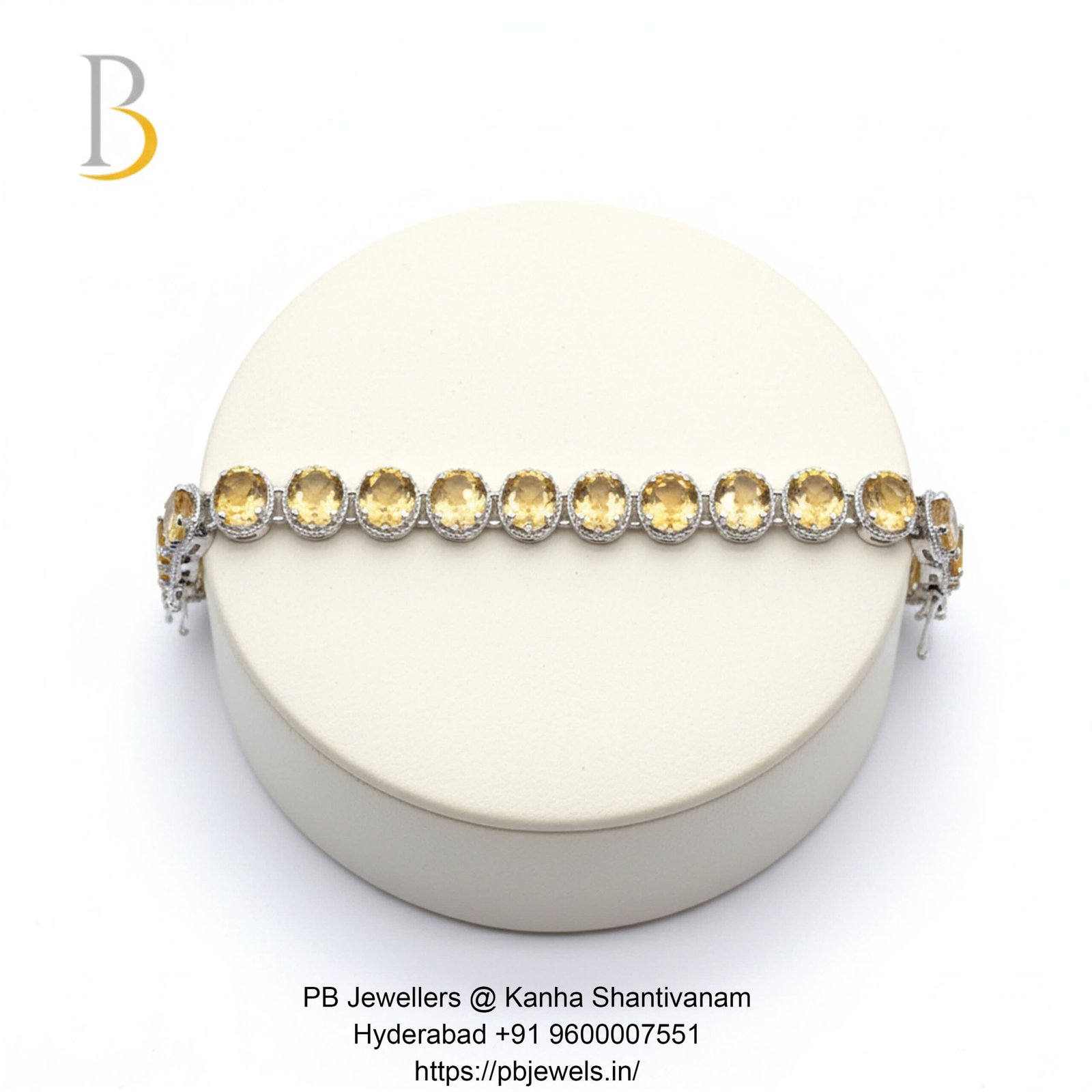 92.5 Silver Citrine Classic Bracelet✨