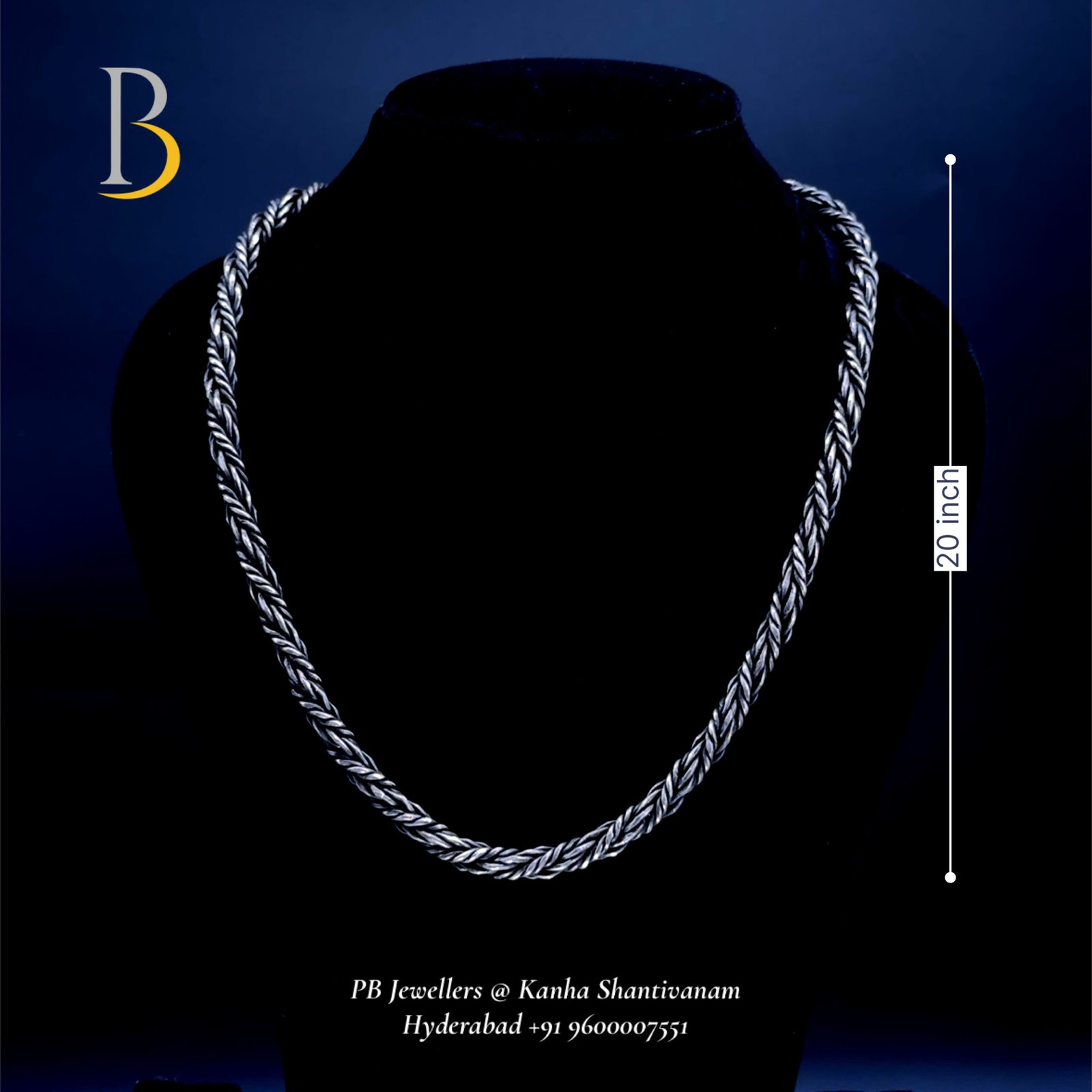 92.5 Sterling Silver Oxidized Woven Chain