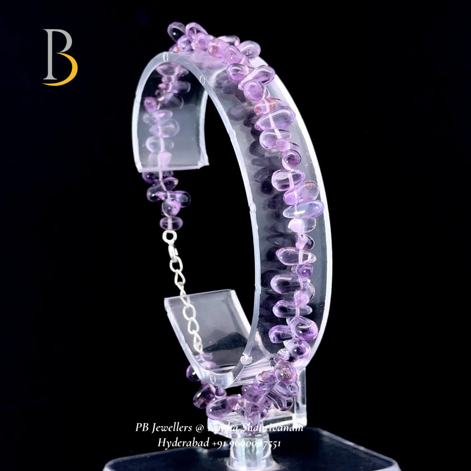 92.5 Silver Amethyst Bracelet 💜