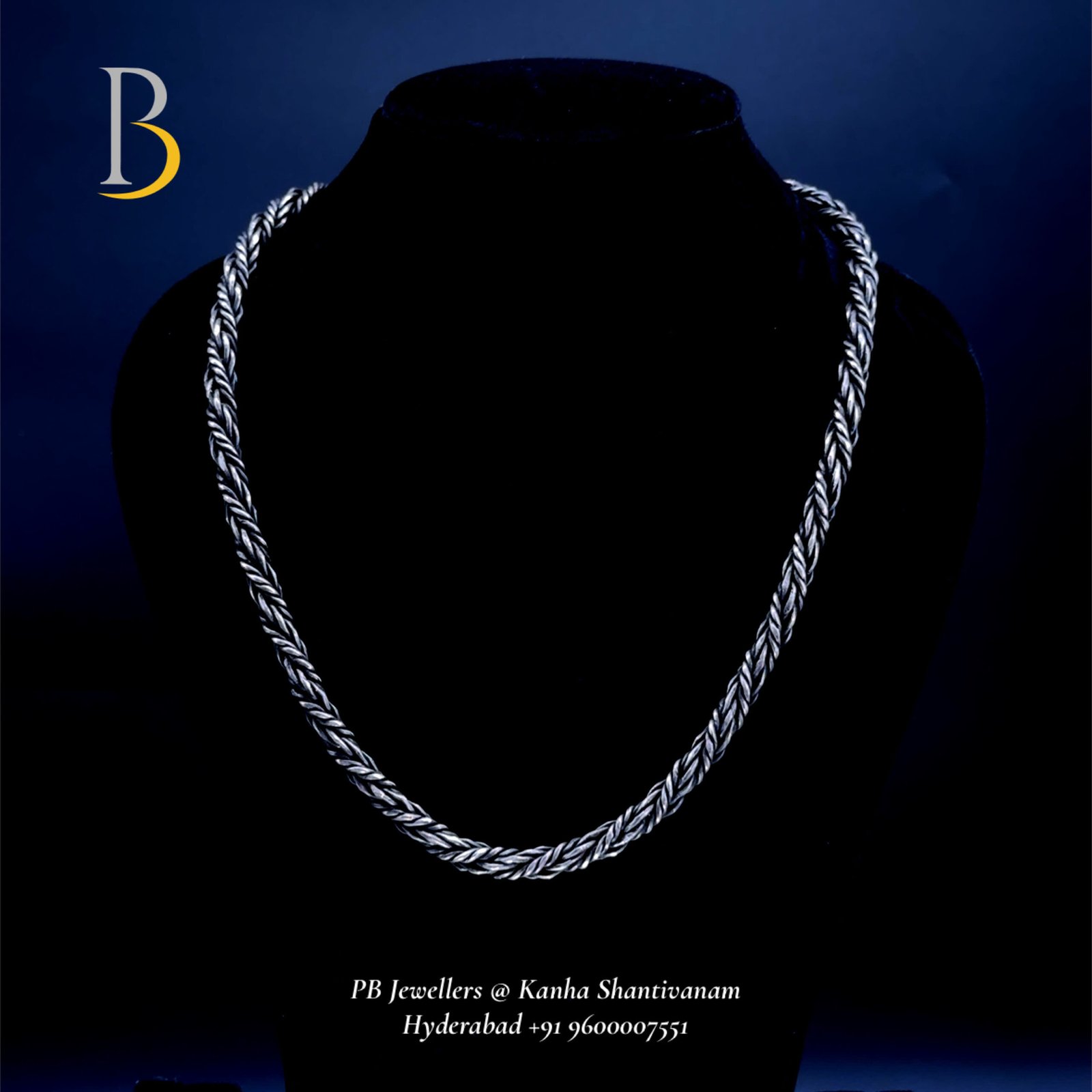 92.5 Sterling Silver Oxidized Woven Chain