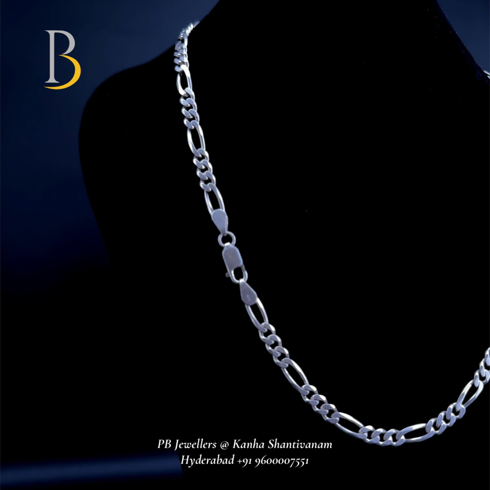 92.5 Silver Classic Figaro Chain Necklace ✨