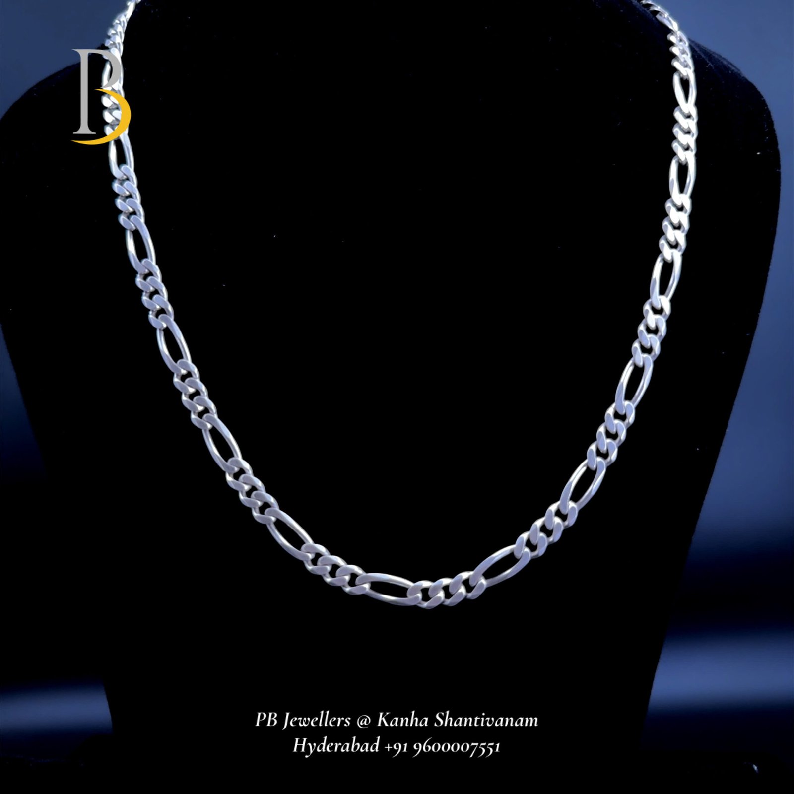 92.5 Silver Classic Figaro Chain Necklace ✨