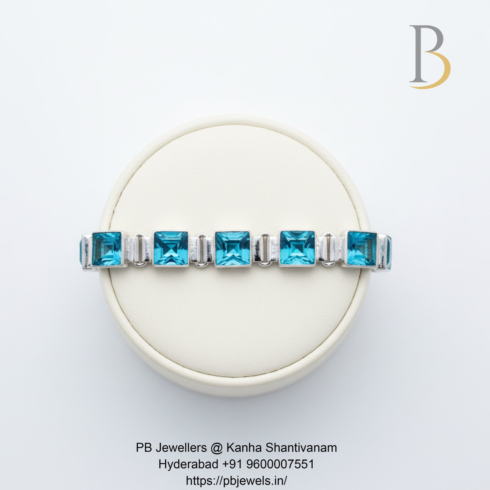92.5 Silver Blue Topaz Bracelet ✨