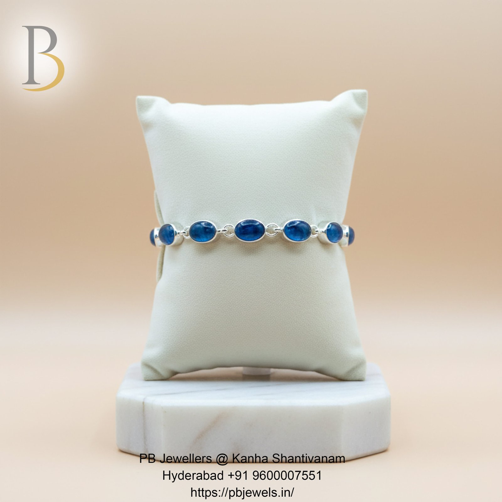 92.5 Silver Blue Kyanite Bracelet✨