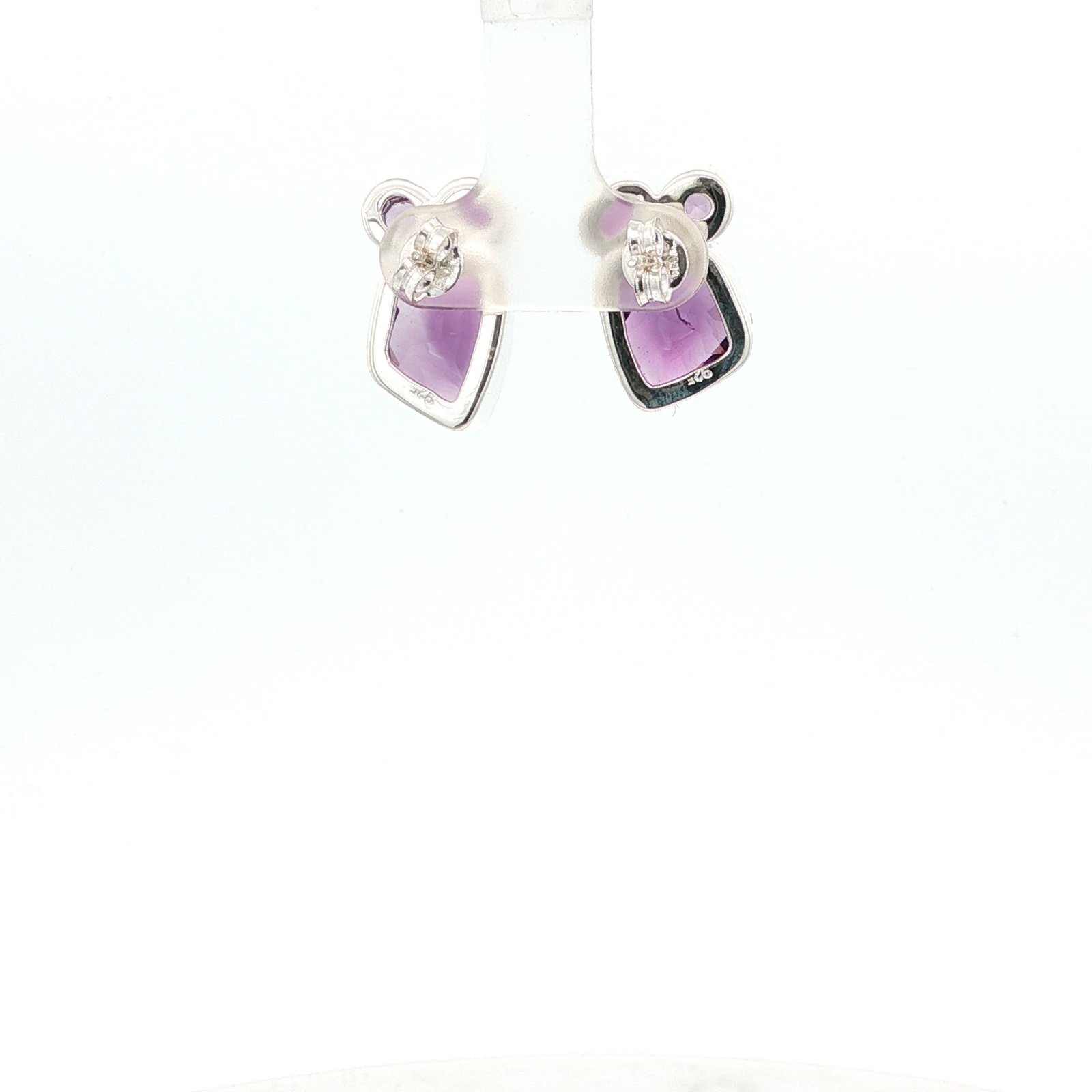 92.5 Sterling Silver Amethyst Statement Necklace Set β¨