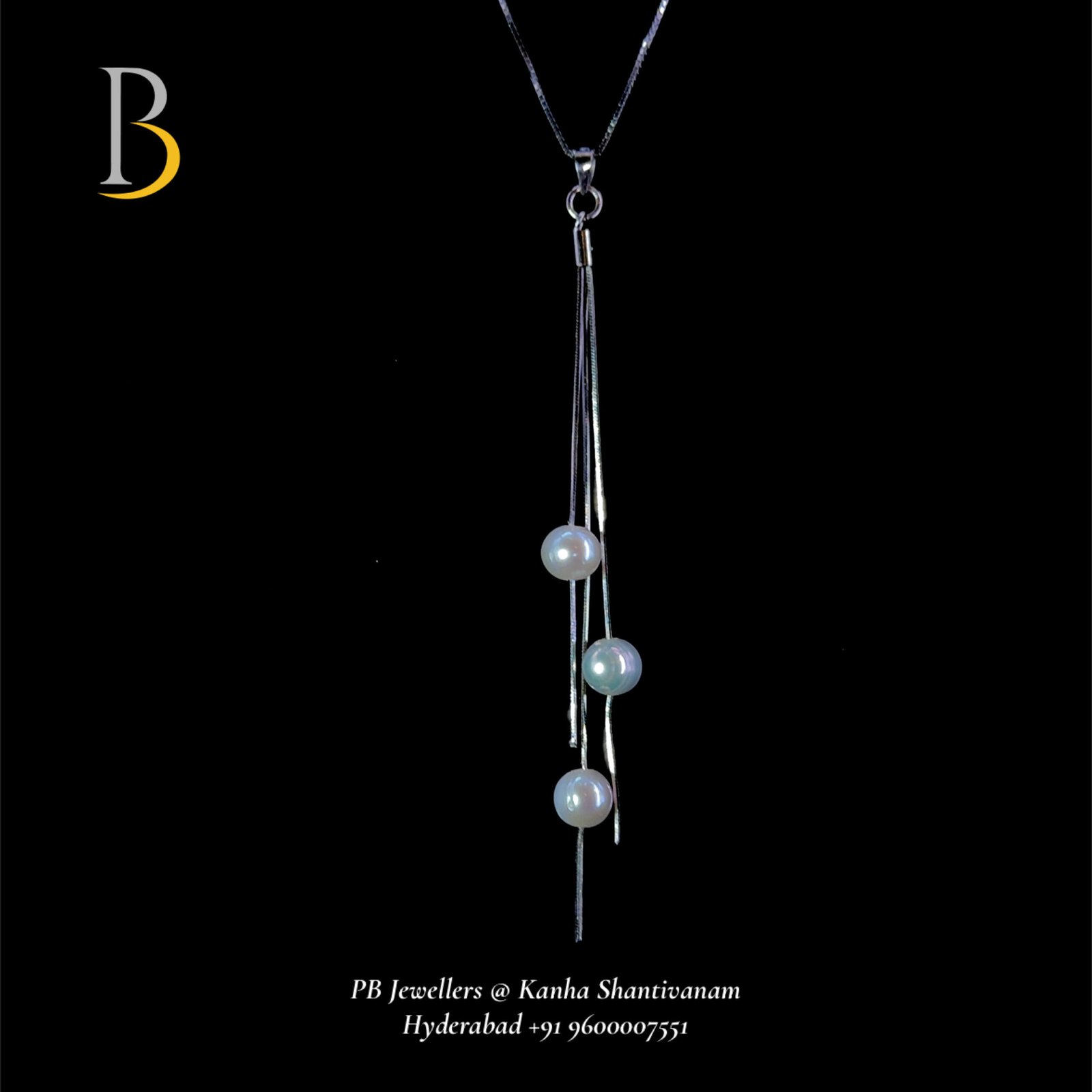 92.5 Sterling Silver Pearl Cascade Drop Jewelry Set ✨